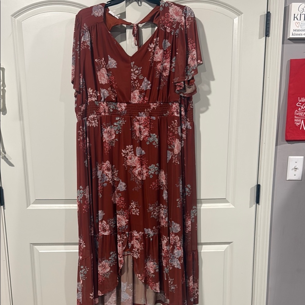 Floral High-Low Dress